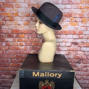 Vintage Gray Wool Felt rialto Homburg Hat